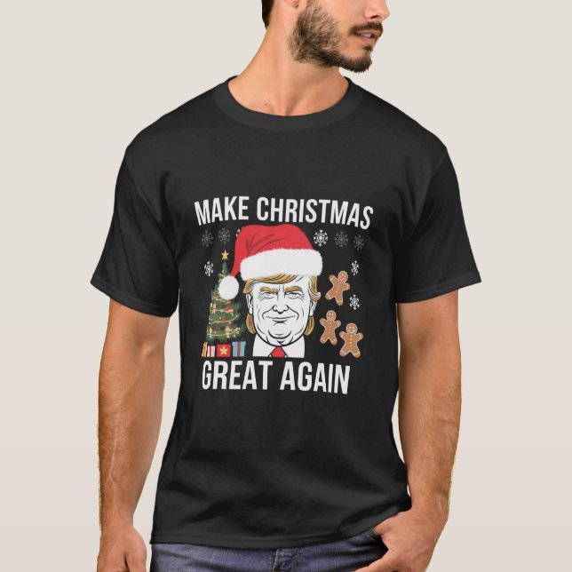Camiseta Trump 2024 Torna Excelente de Natal Novamente Elei (Frente)