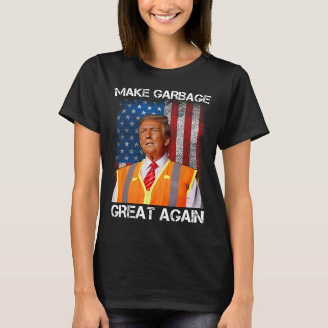 Camiseta Trump 2024 Torna O Excelente De Lixo Novamente Eng (Frente)
