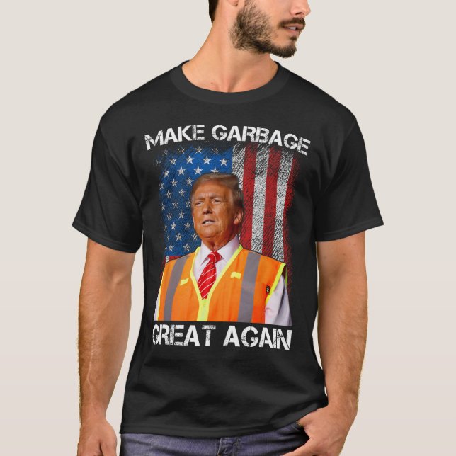 Camiseta Trump 2024 Torna O Excelente De Lixo Novamente Eng (Frente)