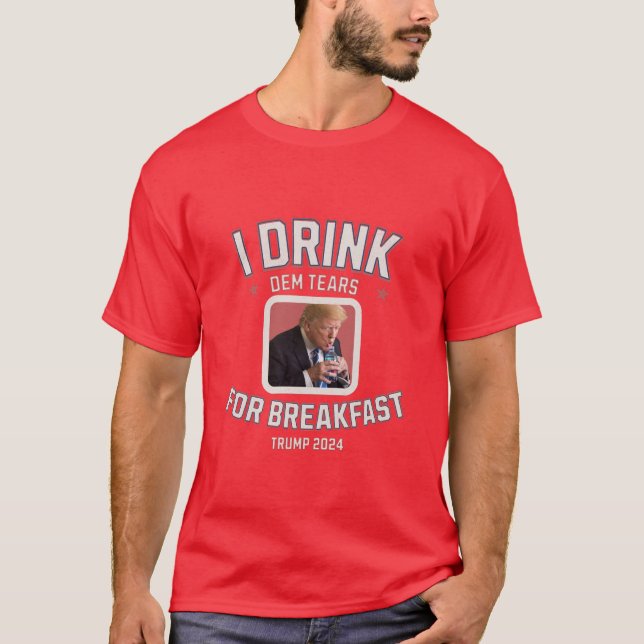 Camiseta Trump 2024- Trump Win- Lágrimas Liberais- Engraçad (Frente)