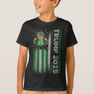 Camiseta Trump 2025 American Flag Vintage Rua. Dia dos Patr