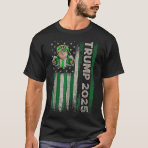 Camiseta Trump 2025 American Flag Vintage Rua. Dia dos Patr