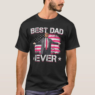 Camiseta Trump 2025 Best Pai Ever American Flag Patriotic F