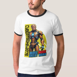 Camiseta Trump 2076   Campanha Presidencial Marciana