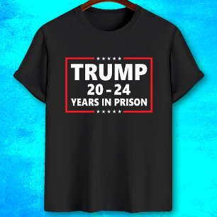 Camiseta Trump 20 - 24 anos de prisão - engraçada anti-trun
