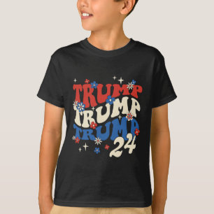 Camiseta Trump 24 2024 Groovy Retro