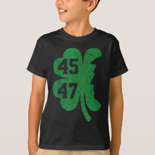 Camiseta Trump 45 47 Presidente Dia de São Patrício Trevo L