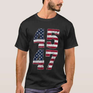 Camiseta Trump 45 47 Take America Back USA Trump Flag 2024