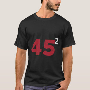 Camiseta Trump 45 Quadrado Dois Termos 2020 Presente para R