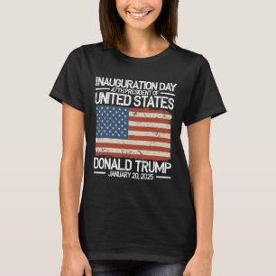 Camiseta Trump 47º Dia da Inauguração do Presidente dos Est