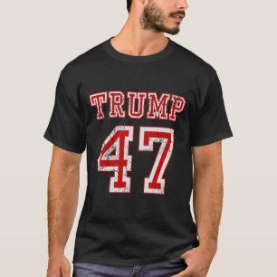 Camiseta Trump 47 Eleições 2024 Homens Conservadores Republ