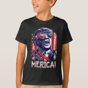 Camiseta Trump 4 De Julho Merica Men Women Usa American Fl
