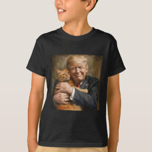 Camiseta Trump Abrindo Um Gato Laranja 2024