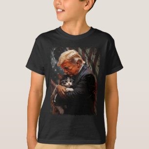 Camiseta Trump Abrindo Um Gato Laranja 2024 Torna Os Gatos