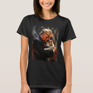 Camiseta Trump Abrindo Um Gato Laranja 2024 Torna Os Gatos 