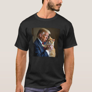 Camiseta Trump ama Gatos Foto Engraçada Torna Os Animais Se