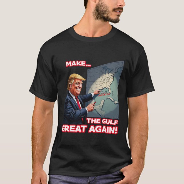 Camiseta Trump América do Golfo do México Presidente Trump  (Frente)