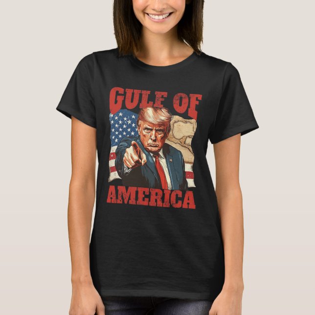 Camiseta Trump América do Golfo do México Presidente Trump  (Frente)
