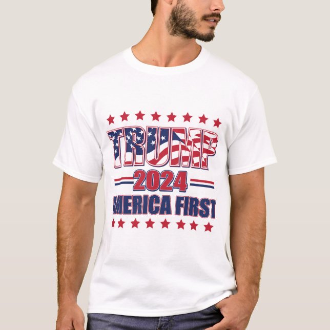 Camiseta Trump America First (Frente)