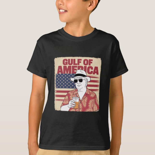 Camiseta Trump America's Golfo do México Presidente Trump (Frente)