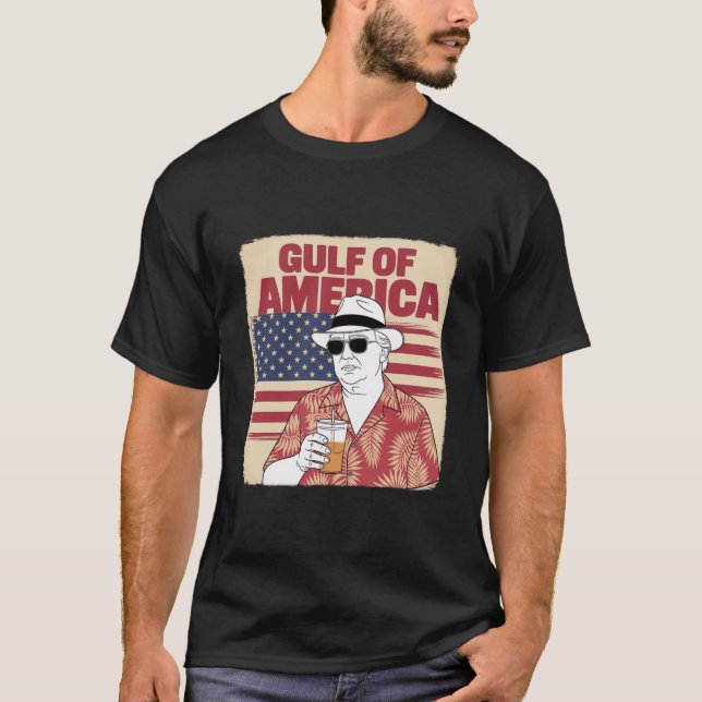 Camiseta Trump America's Golfo do México Presidente Trump (Frente)
