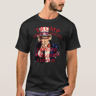 Camiseta Trump Arreitado Indiciado Acusado de 34 Crimes