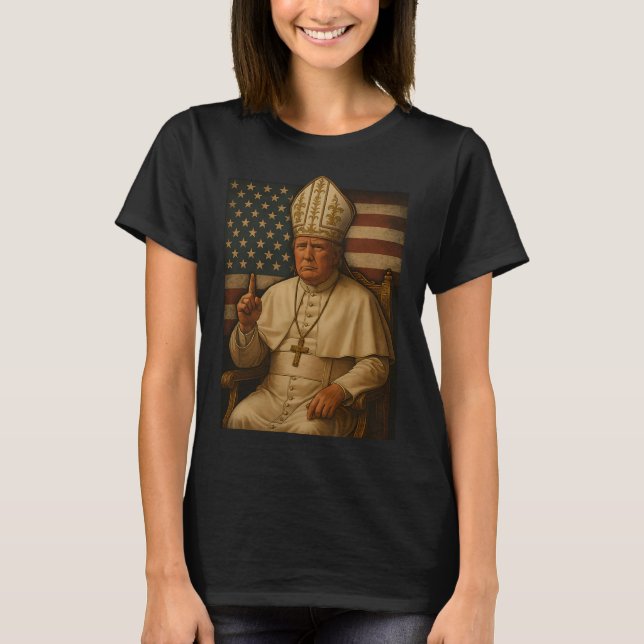 Camiseta Trump As Vaticanos Republicanas do Papa Torna Vati (Frente)