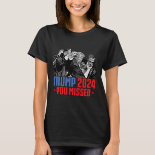 Camiseta Trump Baleia à Prova de Balas Sangrento Ouvido San
