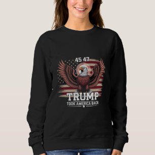Camiseta Trump Bandeira do 45º 47º Presidente 2025 Águia Am
