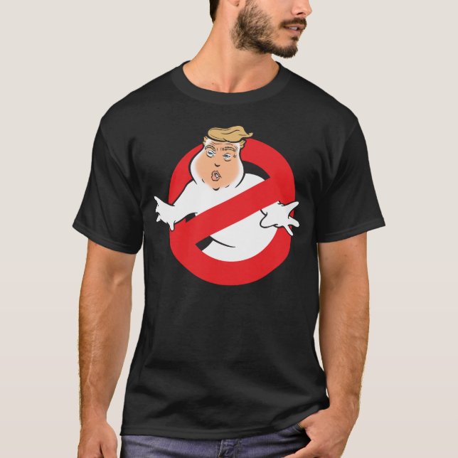 Camiseta Trump Busters Funny Ghost Anti-Trump Halloween (Frente)