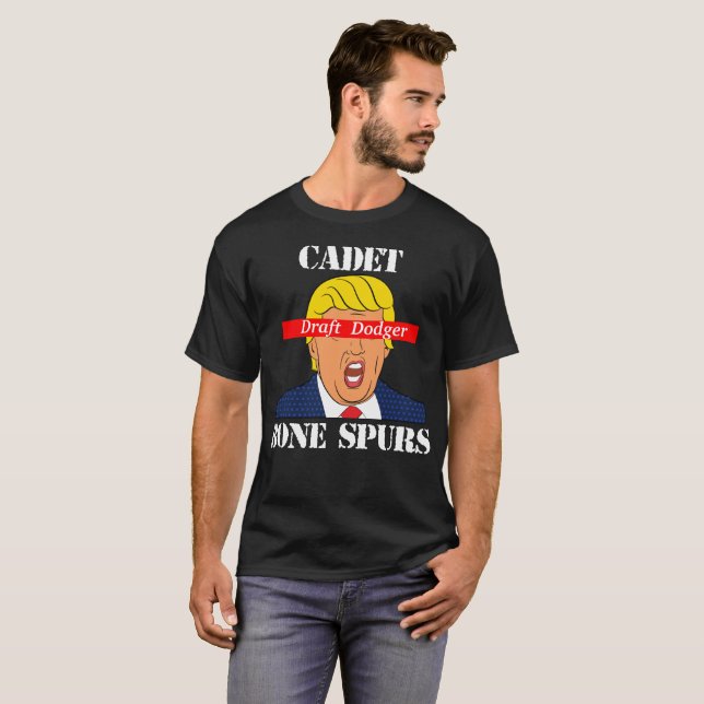 Camiseta Trump Cadet Bone Spurs Draft Dodgirt (Frente Completa)