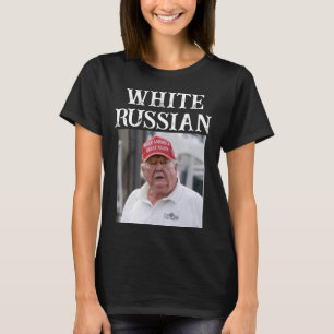 Camiseta Trump/Camiseta russa branca