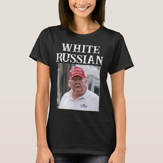 Camiseta Trump/Camiseta russa branca (Frente)