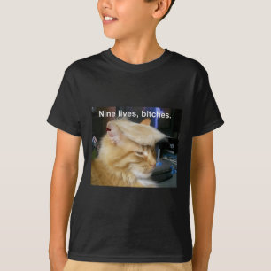Camiseta Trump Cat Nine Vive Engraçado Trump 2024 Votação E