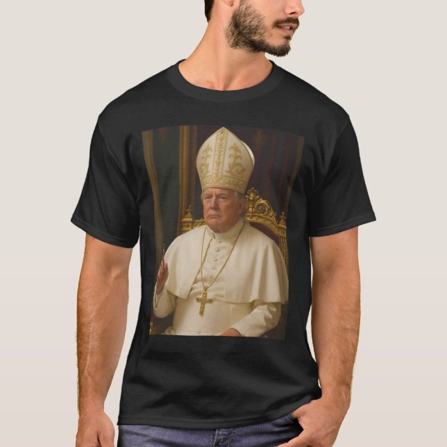 Camiseta Trump Como Papa Tee Meme Engraçado 1 (Frente)