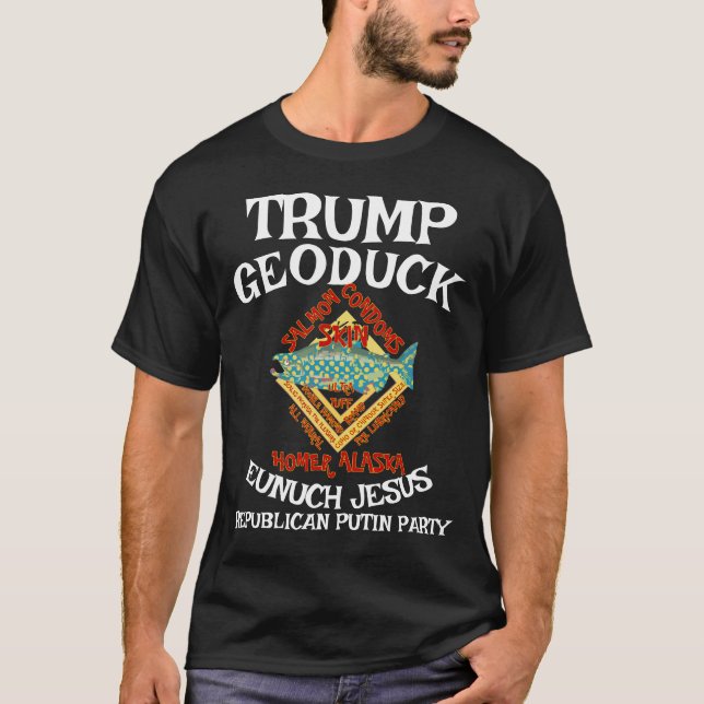 Camiseta Trump Condom Geoduck Eunuch Jesus Partido Republic (Frente)