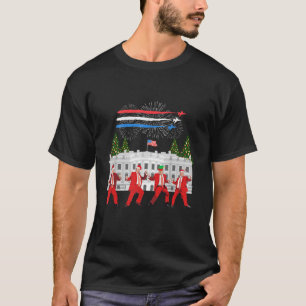 Camiseta Trump Daddys Home White House Dance Torna Xmas Gra