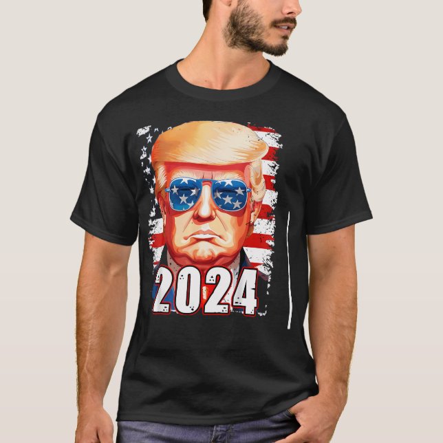 Camiseta Trump De Óculos De Sol (Frente)