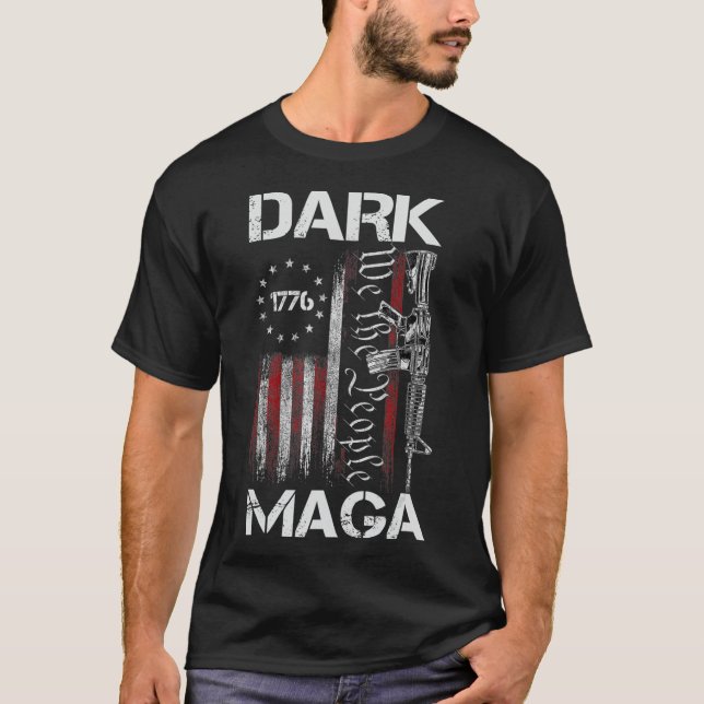 CAMISETA TRUMP DE SUPORTE A MAGA ESCURO ANTIPROIBIDO (Frente)