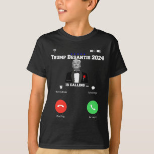 Camiseta Trump Desantis 2024 Está Chamando Eleição Republic