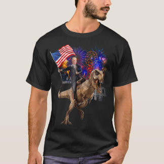 Camiseta Trump dirigindo um dinossauro Tre Support Trump 20