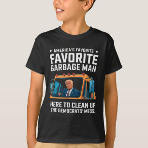 Camiseta Trump do homem de lixo favorito da América em Trás