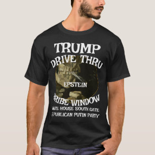 Camiseta Trump Drive Através de EPSTEIN Bribe Window White 