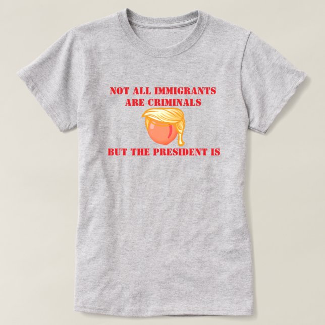 Camiseta Trump é criminoso (Frente do Design)