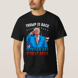 Camiseta Trump é o dia dos veteranos atrás é Excelente de n