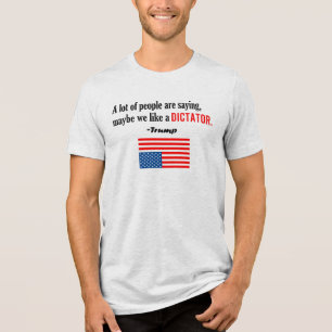 Camiseta Trump É Um Ditador Americano Em Perigo