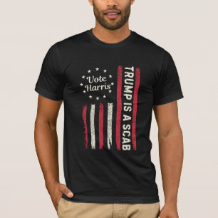 Camiseta Trump É Um SCAB Vote Harris