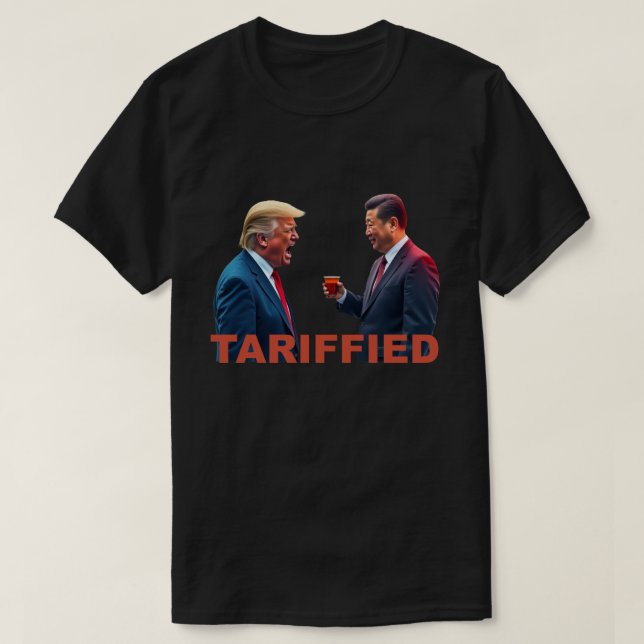 Camiseta trump e Xi Jinping tarifaram (Frente do Design)
