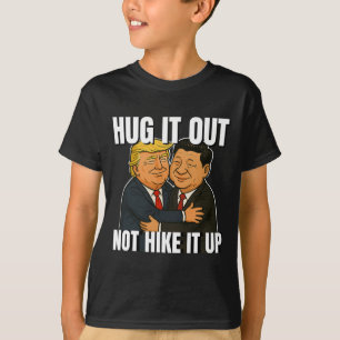 Camiseta Trump Engraçado Da Guerra Tarifária Hugging Xi Jin