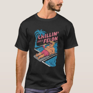 Camiseta Trump engraçado relaxando como um criminoso Trump 